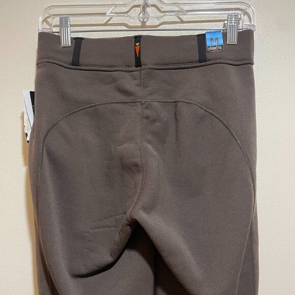 Kerrits M Fleece Lined Power Stretch Pro Kneepatch Winter Breeches Tights Brown - Picture 7 of 10